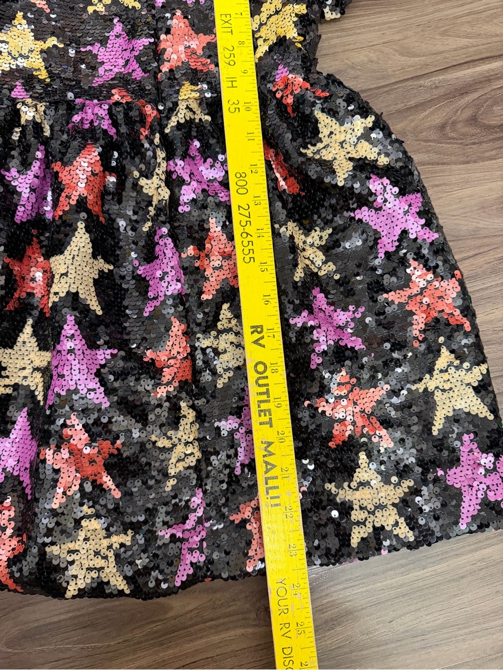 Lola + The Boys girl sz 6 black sequin start party dress - Picture 8 of 9